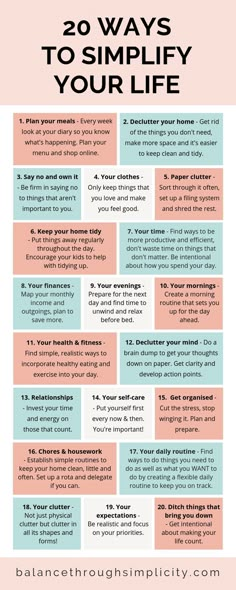 Find ways to simplify key areas of your life and you'll create a life that's easier, with more time, space and freedom for the things you WANT to do, not just what you HAVE to do. Check out my post for 20 easy, actionable steps to simplify your life and why they matter. They're not difficult to do, won't cost you lots (if any) money, take a long time or be yet another thing for you To Do list. #simplify #declutter #minimalistliving #minimalism #selfcare #motherhood #lifestyle #simpleliving Daglig Motivation, Vie Motivation, Simplifying Life, Health Hacks, Life Improvement, Health Motivation, Life Organization