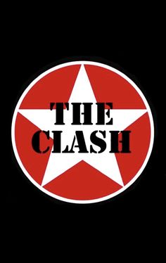 the clash logo is shown in red and white on a black background with an image of a star