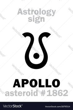 an astrological sign with the letter's symbol in black and white, as well as