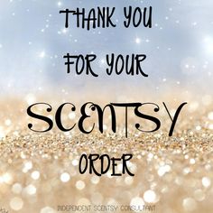 thank you for your scamsy order with sparkles on the ground and blue sky in the background