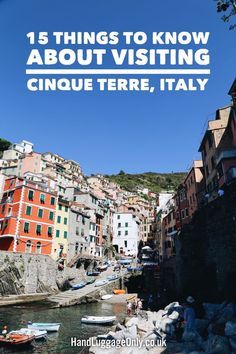 boats are parked on the shore in front of colorful buildings with text overlay that reads what's it like to drive from milan to the amalf coast of italy?