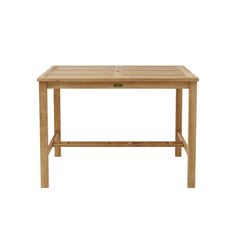 a wooden table on a white background