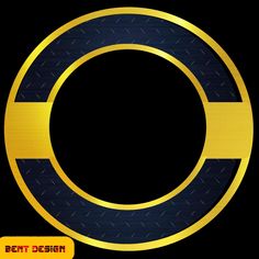 a gold and black circle with the letter o in it's center on a black background