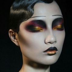 N.I.C.O.L.E | @GXLDEN22 20s Makeup, Maquillage Goth, 1920s Makeup, Drag Make-up, High Fashion Makeup, Avant Garde Makeup, Runway Makeup, Smink Inspiration, Braut Make-up