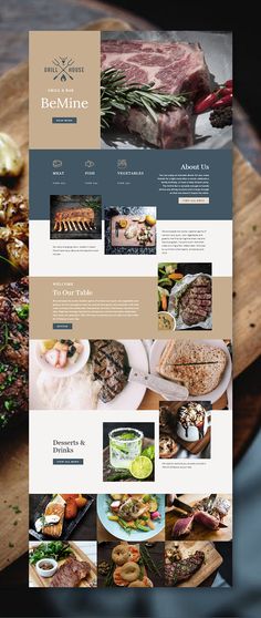 an image of a restaurant website design