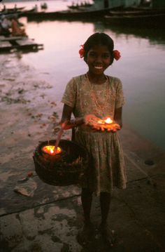 unearthedviews: “ INDIA, Benares/Varanasi: young girl with offer at the Gange. © Ferdinando Scianna/Magnum Photos ” Girl India, Weather In India, Mother India, Backpacking India, Amazing India, Indian People, India Culture, Goa India, Visit India