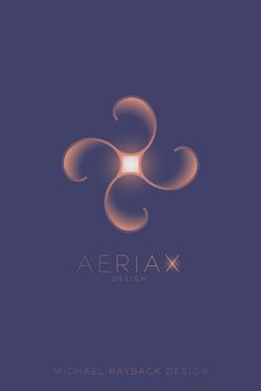 the logo for aeriax design, which is designed by michael rayback design