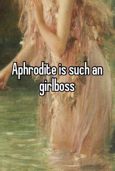 an image of a woman in the water with text that reads, aphrodite is