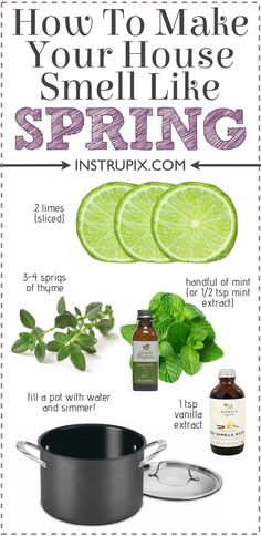 how to make your house smell like spring with limes, mint and peppermint