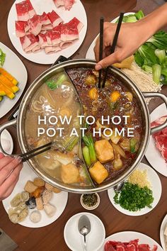 two people eating hot pot with 2 flavor broths, thinly sliced beef, various vegetables, fish balls, and tofu Magical Transformation, Night With Friends, Foreign Food, 100 Calories