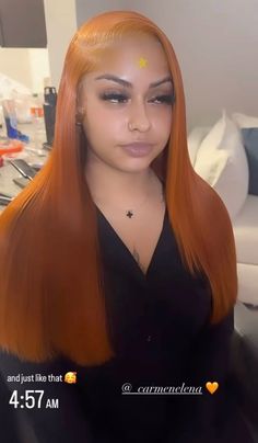 Ginger Lace Front Wigs Black Women Side Part, Ginger Hair Side Part, Pretty Wigs Black Women, Side Part Ginger Wig, Ginger Side Part Wig, Ginger Wig Black Women, Ginger Lace Front Wigs Black Women