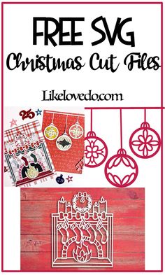 the free svg christmas cut files are available for use on crafts and papercrafting