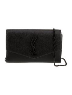 Saint Laurent ClutchFrom the 2021 Collection by Anthony VaccarelloBlack LeatherTonal HardwareChain-Link Shoulder StrapLeather Lining & Single Interior PocketSnap Closure at FrontIncludes Dust BagUnfortunately, due to restrictions, this item may not be eligible for shipping in all areas. Black Ysl Bag, Belt Shop, Men Earrings, Chanel Shoes, Bag Handle, Diamond Drop Earrings, Christian Louboutin Shoes, Handbags On Sale, Sneakers For Sale