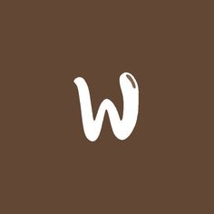 the letter w in white on a brown background