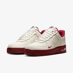 *Rare* Euc Nike Air Force 1 Low '07 Se 40th Anniversary Edition Sail Team Red Women's Size 7 Worn One Time Team Red, Nike Air Force 1 Low, Air Force 1 Low, 40th Anniversary, Red Shoes, Nike Air Force 1, Air Force 1, Nike Air Force, Womens Shoes Sneakers