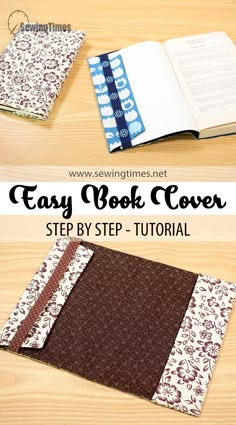 an easy book cover is shown with the instructions to make it easier for you to use