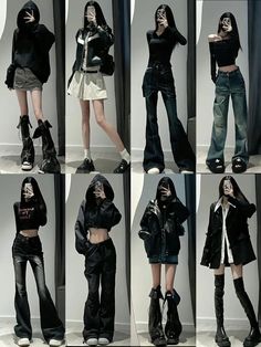 Korean Casual Outfits, Everyday Fashion Outfits, Black Clothing, Tomboy Style Outfits, Looks Street Style, Swaggy Outfits, Mode Inspo