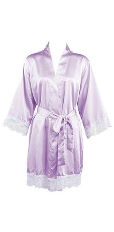 "READ OUR REVIEWS to find out why Bridal Party Robe Shop is the #1 preferred shop by brides and bridal parties! You can order any amount of robes from this listing. Choose the number of robes from the drop down menu \"Set of\". ------------------------------------ Soft and roomy, our lace elastic satin kimono style bathrobes are made with 97% polyester and 3% spandex to imitate silk. Includes matching belts. These silky robes are perfect for weddings, gifts, or everyday wear! *Silk-like satin: 9 Bridal Robe Lace, Lace Bridal Robe, Weddings Gifts, Luxury Pajamas, Silky Robe, Bridal Party Robes, Bridal Robe, Lace Bridesmaids, Satin Kimono