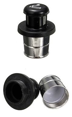 two different types of black and silver knobs