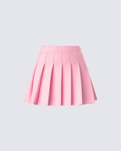 We’re bringing ‘pretty in pink’ to life with this pleated mini skirt 💗 Perfect for letting your feminine side flourish - this look is made from suiting fabric and complete with a high-waisted fit 😚 Pink Skirt Outfits, Skirt Set Outfit, Black Off Shoulder Top, Pleaded Skirt, Skirts Flowy, Pink Pleated Skirt, Future Of Fashion, Vegan Leather Skirt, Welcome To The Future