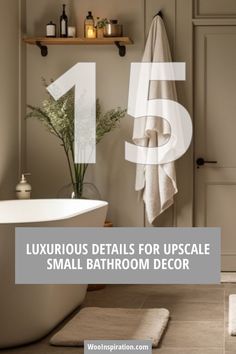 Transform your small bathroom into a luxurious havenDiscover how thoughtful detailslike elegant storage solutions and chic decorcan elevate your spaceFrom soft towels to stylish shelvesI love finding ways to bring sophistication to even the tiniest of bathrooms.