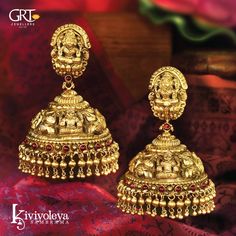 Kammalu Buttalu, Jimikki Kammal, Temple Jewellery Jhumkas, Temple Jewelery, Gold Jhumkas, Temple Jewellery Earrings, Jhumka Designs, Temple Jewelry Necklace, Gold Jhumka Earrings