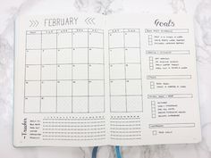 Bullet Journal Goal Setting, Diy Calendars, Bullet Journal Layout Templates, Budget Journal, Journal Guide, February Bullet Journal, Bullet Journal Monthly Spread