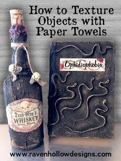 how to texture objects with paper towels - raven hollow designs, www ravenhollowdesigns com