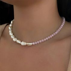 - Pearls will vary in size and shape Quantity : 1 Piece Material : Freshwater Pearl, Glass Crystal Beads Size: 16 inches Surface : smooth, shimmer Please ask for larger quantities if would like more than what is currently listed! ★ Shop Bulk Discount Codes★ -Spend $50-$100 get 10% OFF Use Code: BEAD10 -Spend $101-$150 get 15% OFF Use Code: BEAD15 -Spend $151-$200 get 20% OFF Use Code: BEAD20 -Spend $201 and above get 25% OFF Use Code: BEAD25 ►For international customers: Import duties, taxes, an Pink Pearl Beaded Necklaces With Gemstone Beads, Feminine Pearl Beaded Necklaces, Pink Pearl Chain Beaded Necklaces With Round Beads, Pink Pearl Chain Beaded Necklace With Round Beads, Gemstone Beads Pearl Necklace, Pearl Beaded Crystal Necklace, Pearl Beaded Necklaces With Faceted Round Beads, Pearl White Necklaces With Faceted Beads For Gifts, Pearl White Necklaces With Faceted Beads