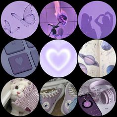 a collage of images with different items in the shape of heart and butterfly silhouettes