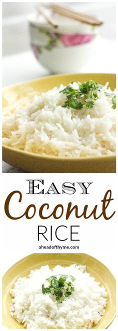 an easy coconut rice recipe that is ready to be eaten