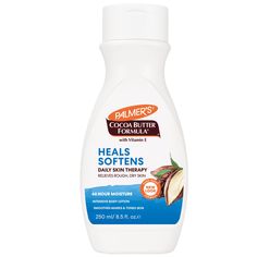 and Soften rough dry skin with Palmer's Cocoa Butter Formula daily body lotion, crafted with intensively moisturizing Cocoa Butter and Vitamin E. Proudly made in U.S.A., Palmer's has been a trusted brand for over 180 years, providing high-quality natural products that are passed down from generation to generation. America's #1 Cocoa Butter brand Palmer's Cocoa Butter Formula uses the highest quality natural ingredients for superior moisturization head-to-toe. s & Softens rough, dry skin with Cocoa Butter Body Lotion, Cocoa Butter Lotion, Palmer's Cocoa Butter, Butter Brands, Pure Cocoa Butter, Palmers Cocoa Butter, Cocoa Butter Formula, Lotion For Dry Skin, Moisturizing Body Lotion