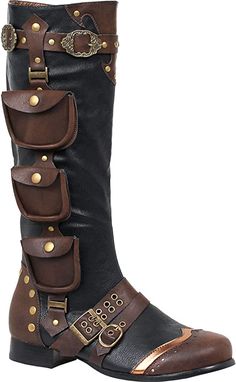 ​​​​Amazon.com | Ellie Shoes Men's Knee High Boot, Black, Large | Knee-High Steampunk Shoes, Steampunk Men, Ellie Shoes, Victorian Costume, Steampunk Victorian, Costume Shoes, Steampunk Clothing