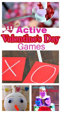 valentine's day games for kids to play on the table with candy and marshmallows