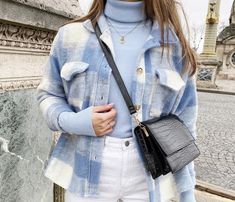 Woolen Shirt, Plaid Jacket Outfit, Shacket Outfit, December Outfits, Winter Mode Outfits, Comfy Casual Outfits, Hello My Love, Muslim Fashion Outfits, Causual Outfits