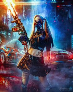 Gangster Wallpaper, Cyberpunk Mode, Akali League Of Legends, Girl Iphone Wallpaper, Gangster Girl, Cyberpunk Girl, Cyberpunk Aesthetic, Arte Cyberpunk, Cyberpunk Fashion