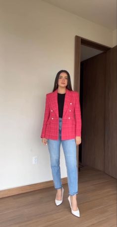 Girly Work Outfits, Bussines Casual Women Outfits, Semiformal Outfit Mujer, Outfit Semiformal Mujer, Outfit Formal Juvenil, Bussines Casual Woman, Ootd Formal, Outfit Formal Mujer