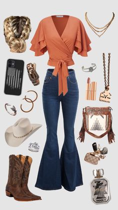 Women’s Summer Western Outfits, Tejano Outfits Women, Chic Country Outfits, Dressy Country Outfits Women, Fits Comfy, Western Fits