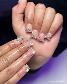 Nails With Charms, Nail Board, Short Acrylic