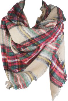 Features: LARGE AND COZY SHAWL - This oversized tartan wrap scarf measures 55"x55". It it a big square scarf, which can be folded in a triangle and wrapped around your neck. So you can wear them as a thick scarves or use it as a shawl poncho, or even a blanket. They are made of cashmere-like Acrylic, very soft and comfortable. VERSATILE AND STYLISH - Designed in versatile and various colors, easy to wear and pair with many different outfits. Fashionable and stylish. Tartan patterns, classic, sti Buffalo Plaid Blanket, Tartan Plaid Scarf, Thick Scarf, Large Blanket, Tartan Scarf, Plaid Blanket Scarf, Scarf Material, Cozy Scarf, Plaid Blanket