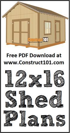 the 12x16 shed plans are available for free to print and use on any building