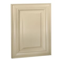 a white kitchen cabinet door on a white background