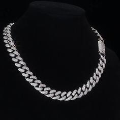 Iced Necklace Men, Cuban Chains For Men, Guys Watches, Diamond Chains For Men, Silver Cuban Chain, Cuban Chain Men, Cuban Link Chain Men, Ice Necklace, Men Chain