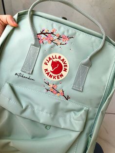 Kanken Backpack Embroidery, Embroidered Kanken, Kanken Embroidery, Backpack Embroidery, Mochila Fjallraven Kanken, Backpack Fjallraven, Embroidered Backpack, Cute Embroidery, Cute Backpacks