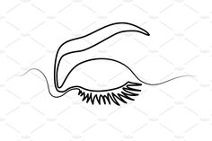 One Line Eye Drawing, Line Art Eyes, Make Up Logo, Eye Black And White, Brow Studio, Drawing Beautiful, Up Logo, Beauty Logo Design