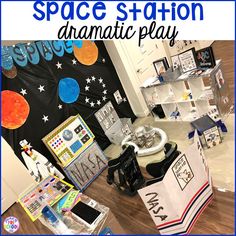 space station dramatic play for kids