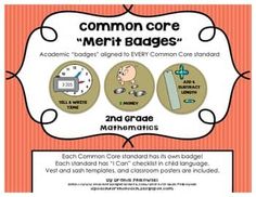 a poster with instructions on how to use the common core'merri badges '