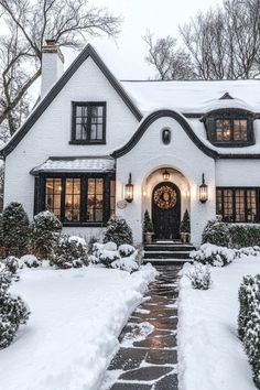 Old Vintage House, Modern English Cottage, Tudor Houses, House Bungalow, Cottage Houses, Modern Tudor, Modern Pool House, Mountain Cottage, Unusual Buildings