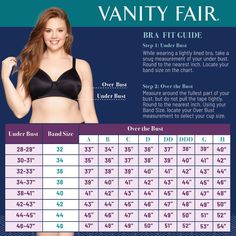 This Vanity Fair women's bra helps you look your best. The back-smoothing design and seamless, lightly padded, wireless cups provide a sleek look under clothes. Click on this INTIMATES & SLEEPWEAR Guide to find the perfect fit and more! Beautiful lace detail Banded frame for extra support Adjustable shoulder straps Wireless 3-row hook-and-eye back closure for sizes 40-44B, 38-42C, 38D 4-row hook-and-eye back closure for sizes 44C, 40-44D, 38-44DD Style no. 71380 FABRIC & CARE Nylon, spandex Mach Vanity Fair Bras, Front Closure Bra, Busted Band, Back Back, Women's Beauty, How To Measure Yourself, Wireless Bra, 4 Way Stretch Fabric, Womens Bras