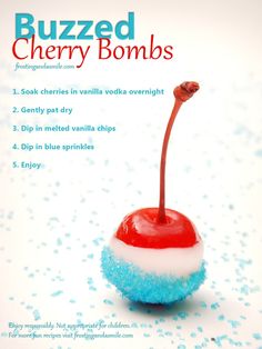 Sommer Mad, Pink Starburst, 4th Of July Desserts, Fourth Of July Food, Vanilla Vodka, Boozy Drinks, Shot Recipes, Jello Shots, Cherry Juice